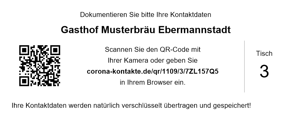 Tisch-Code corona-kontakte.de